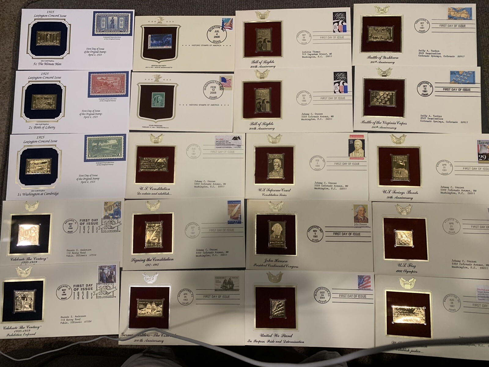 Huge American History First Day Cover Sets—183 Pieces. Please See All Pics