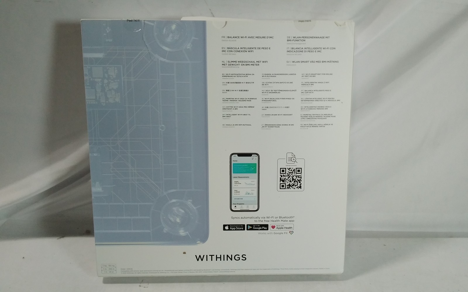 Withings Body Weight & BMI Wi-Fi Smart Scale WBSO6