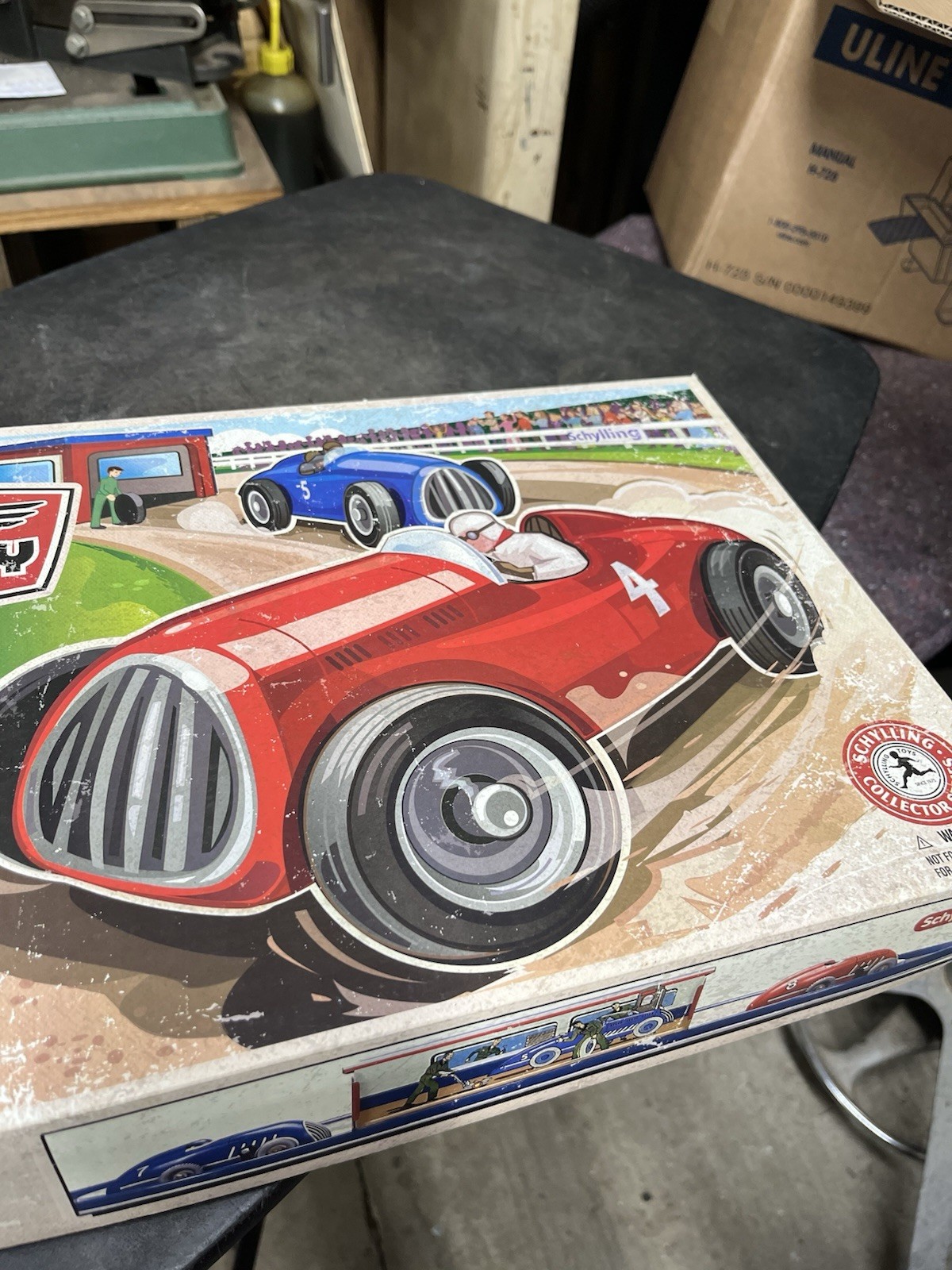 Schylling Auto Speedway Tin Windup Race Car Game NEW #3