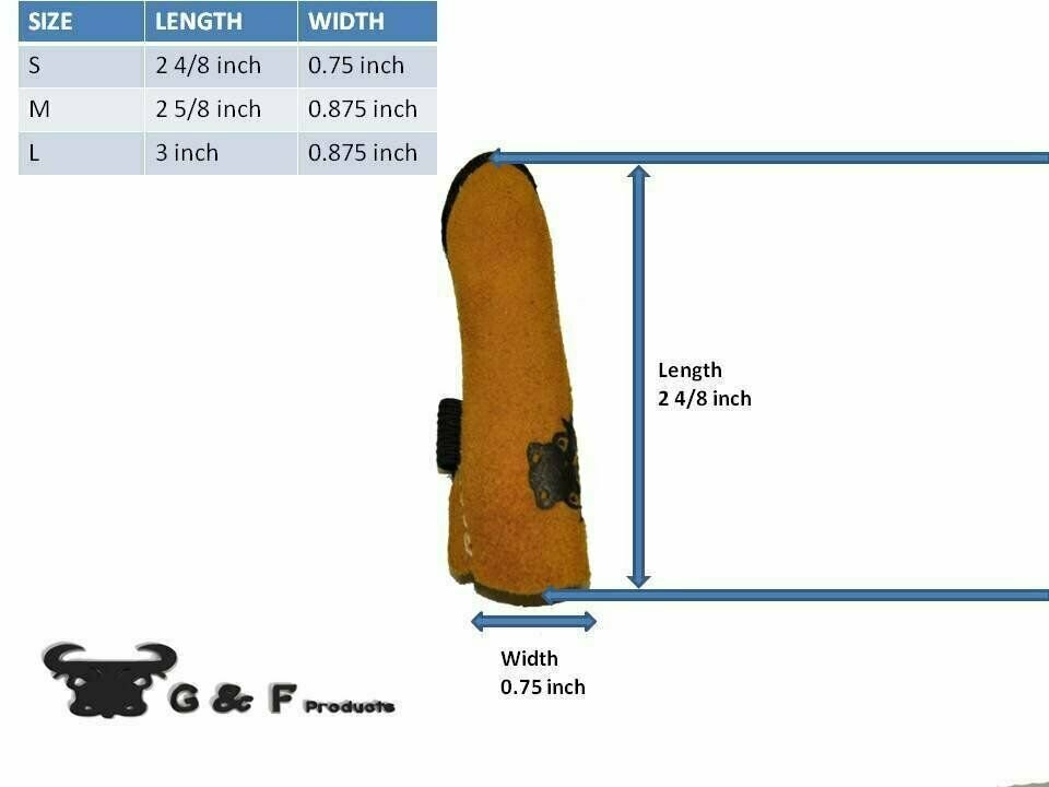 G & F Cowhide Leather Thumb/Finger Guard (Sold Separately), Sold by 1 Piece