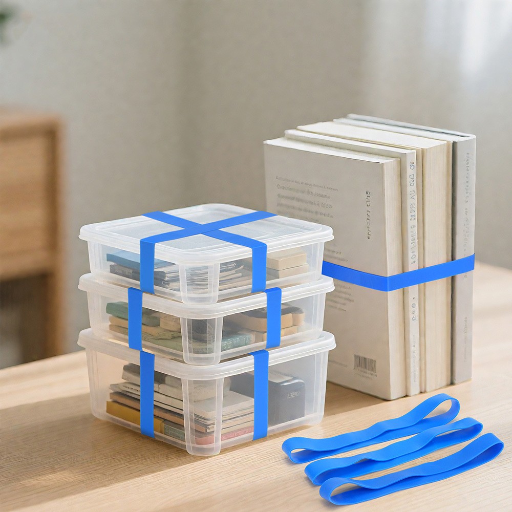 Large Rubber Bands Heavy Duty 30PCS Size #107 Blue Elastic Long Rubber Bands