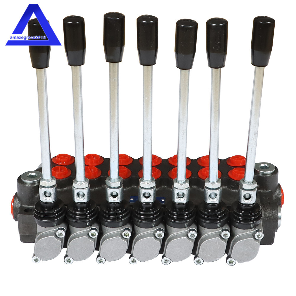 3600PSI Hydraulic Directional Control Valve Double Acting Cylinder 7 Spool 13GPM