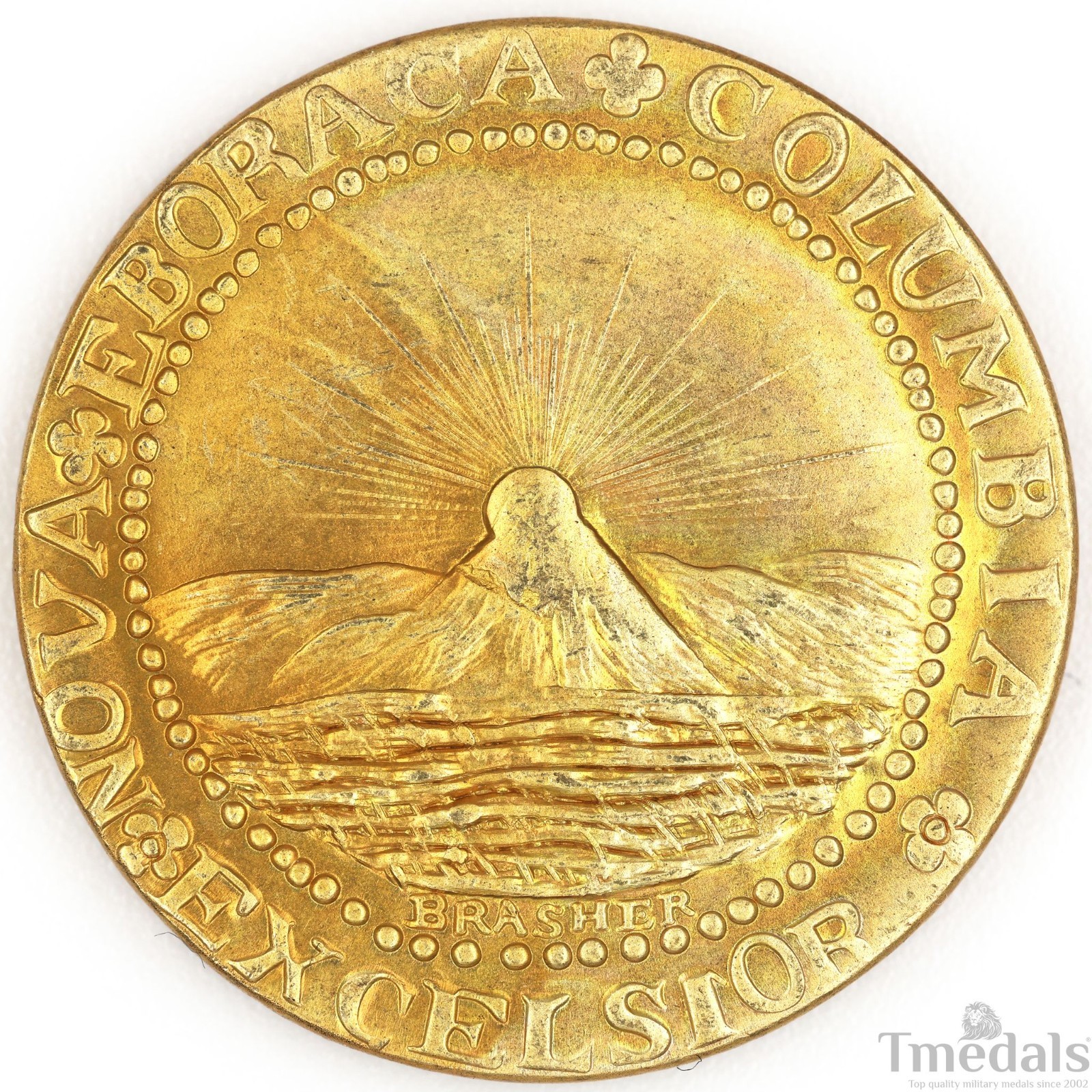 1787 Brasher Doubloon Gold-Plated Historical Commemorative Medal Replica