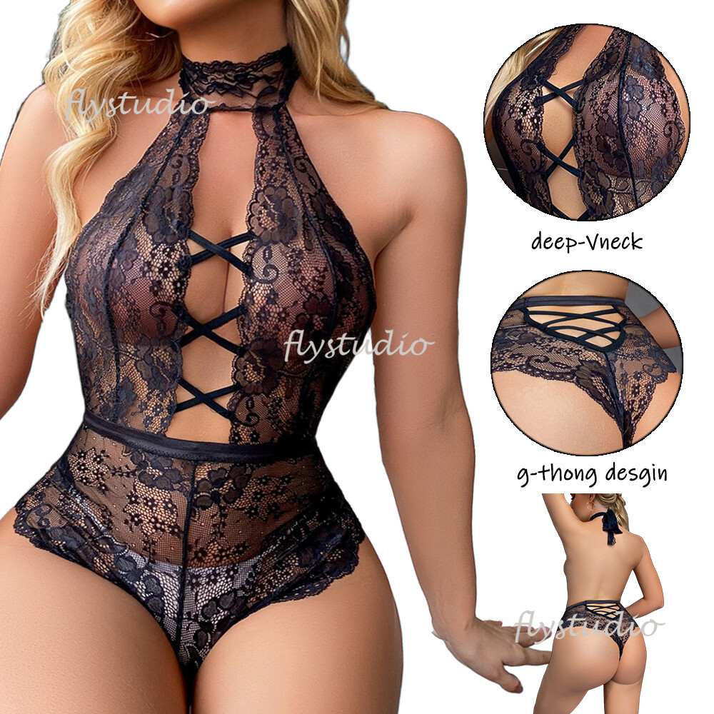 Women's Lace Lingerie Sleepwear Underwear Jumpsuits G-String Babydoll Nightwear