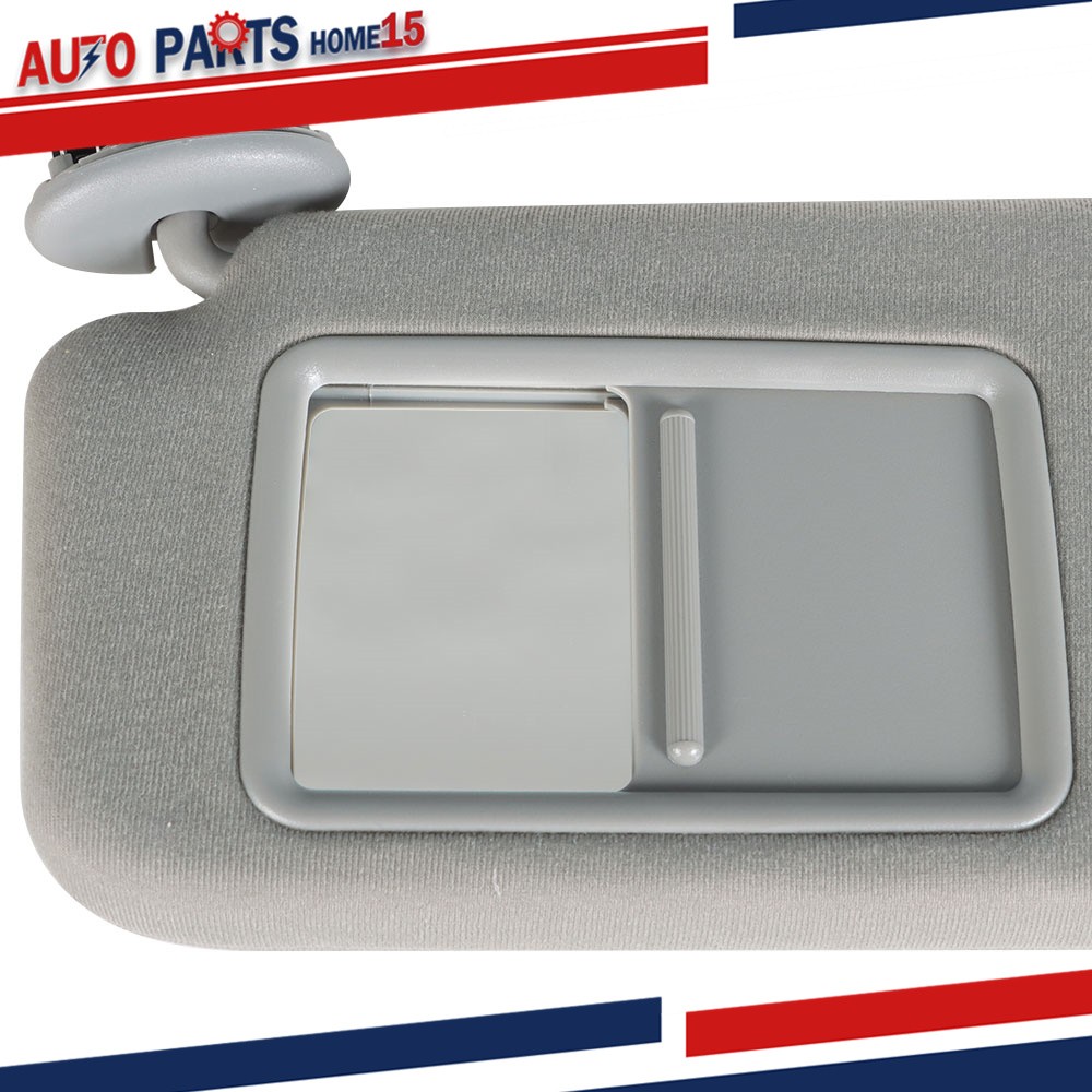 Driver Left Side Sun Visor For Toyota Camry 2007-2011 With Mirror & Light Gray