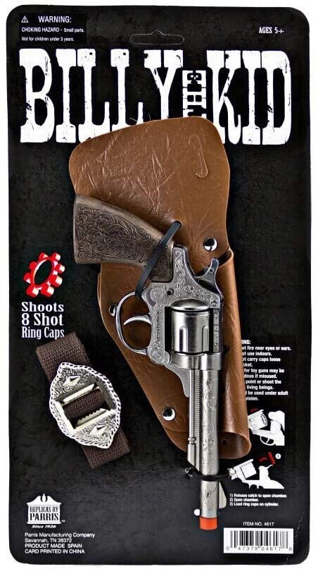 Billy The Kid Cap Gun Replica Diecast Western Pistol Revolver Cowboy Prop Toy
