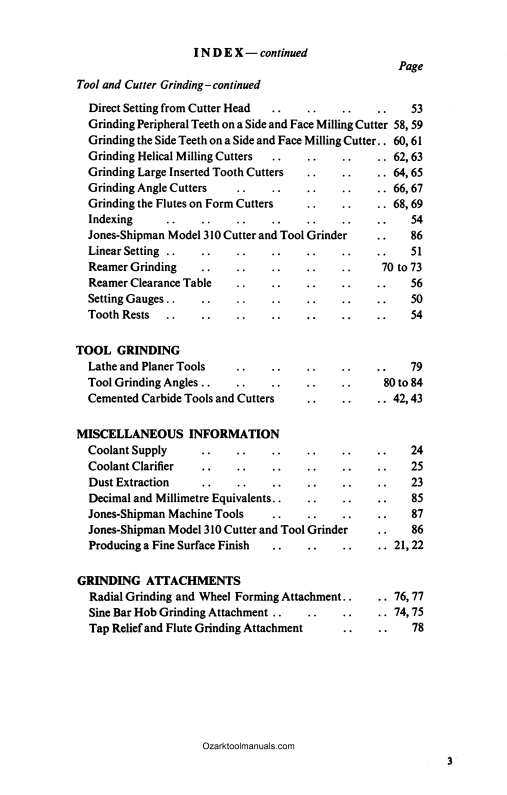 Jones & Shipman How to Do Precision Grinding Techniques & Procedures Book Manual