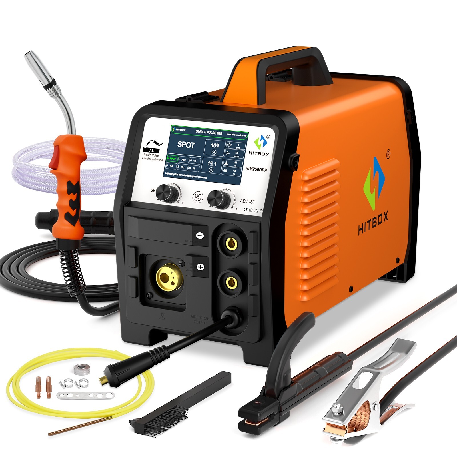 PRO MIG Welder 110/220V 200A MIG TIG MMA/Stick Welder Double pulse Weld Aluminum