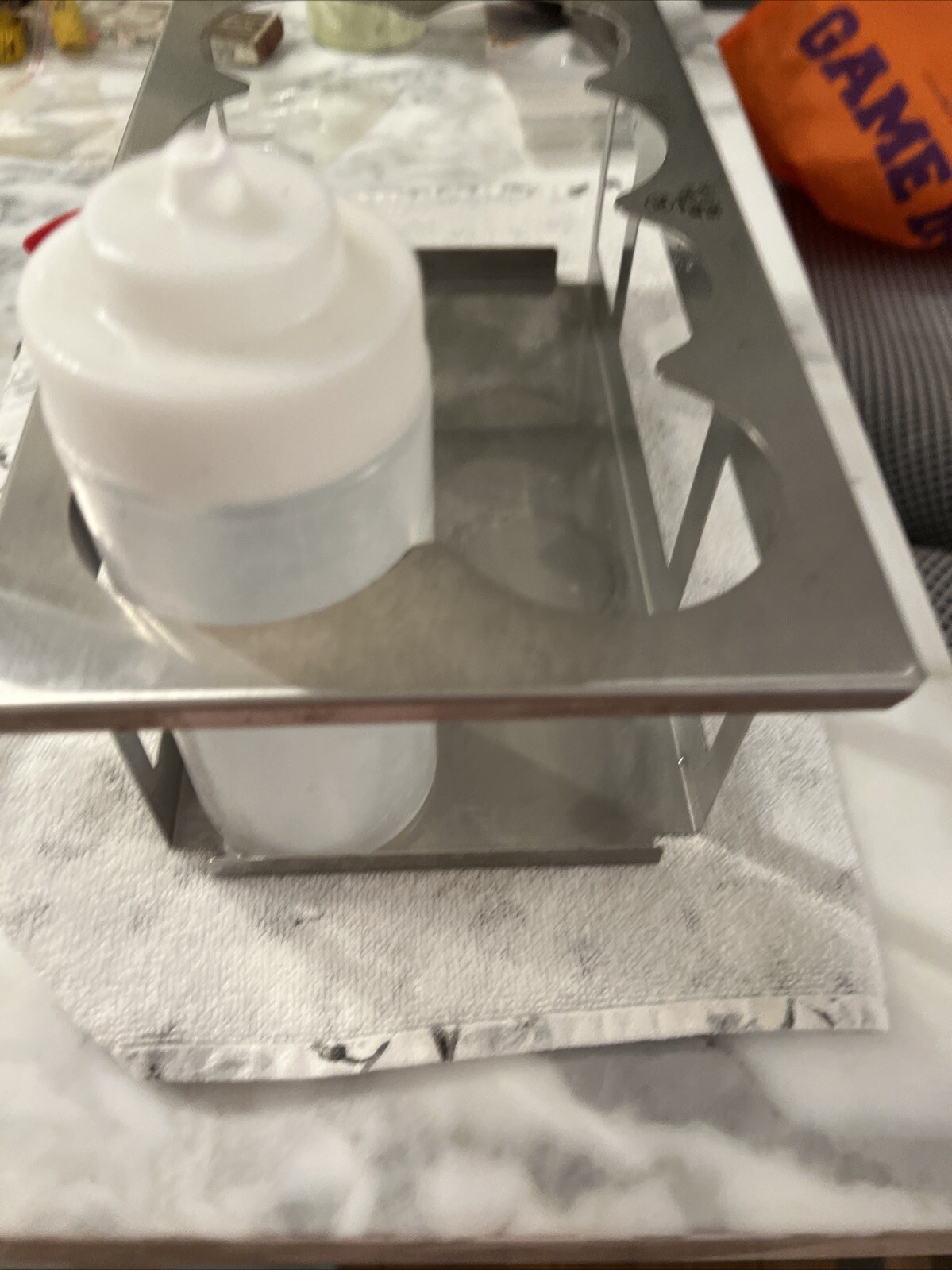 8 Squeeze Condiment Bottle Holder Stainless Model SBH 8 Part #86975 Restaurant