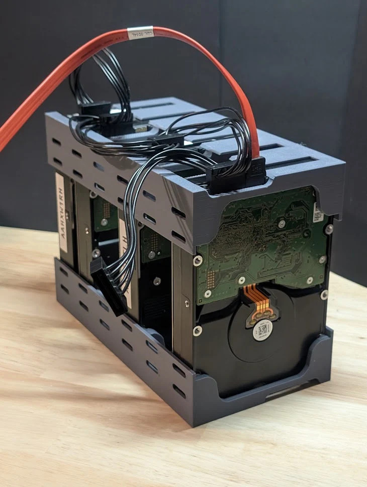 6 slot 3.5" HDD Trays – Rack/Caddy for Chia Farming