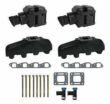 Mercruiser 7.4 L 424 Bravo V8 Exhaust Manifold & riser package set elbow 502 8.2