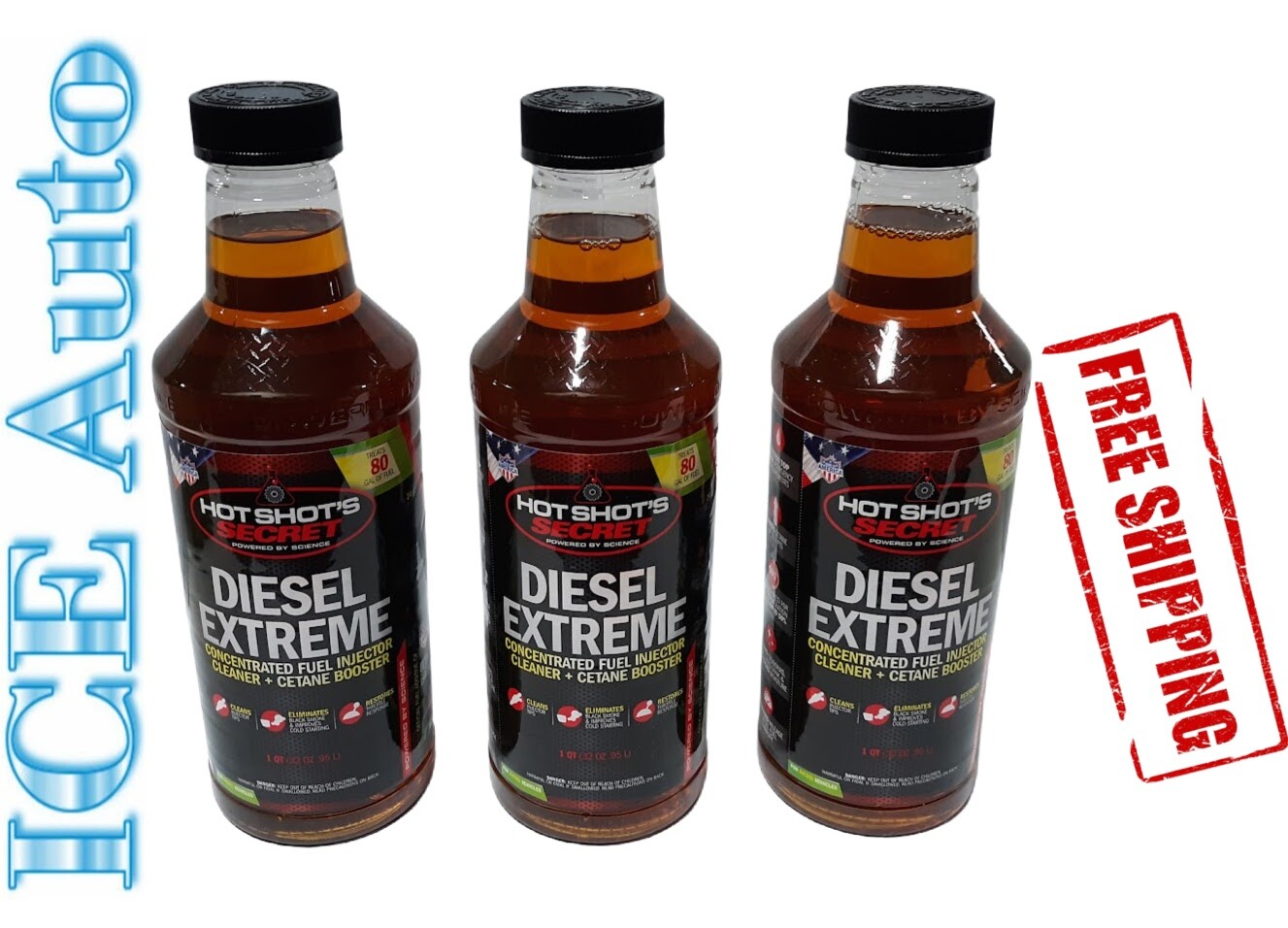 3 Pk Hot Shot's Secret DIESEL EXTREME 32oz Fuel Injector Cleaner Hot Shots