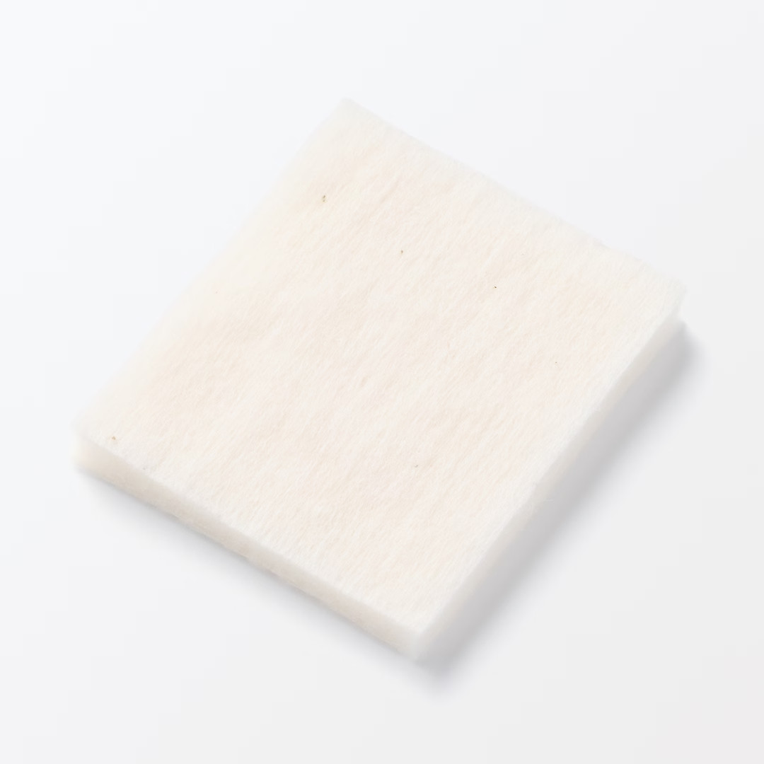 5 Packs Set - MUJI Unbleached Cotton Pads 180pcs - Natural Soft Cut Cotton (Tota