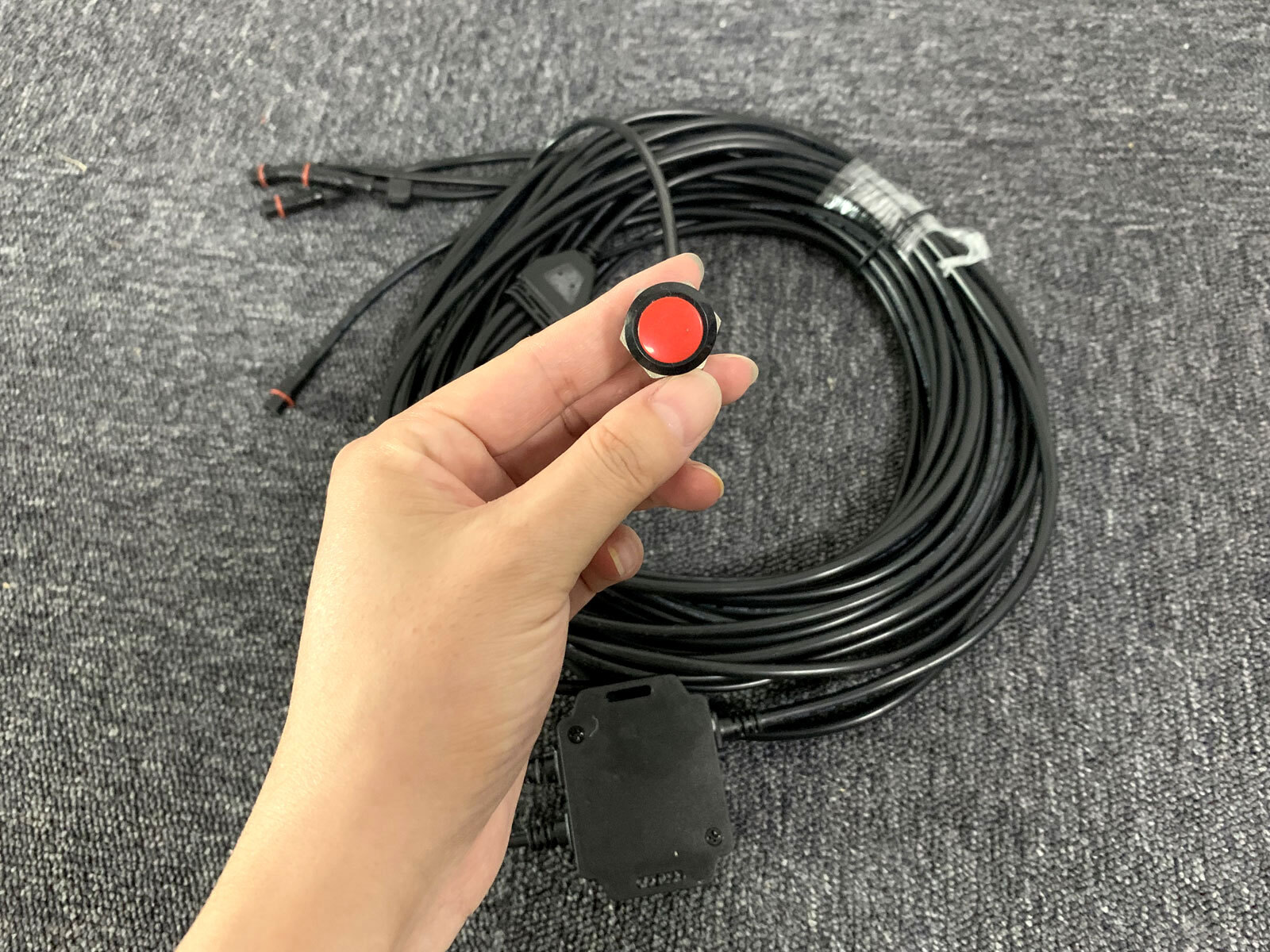 17.5'' Solid Color LED Wheel Lights For Truck Rim Lights Strobing White w/Switch