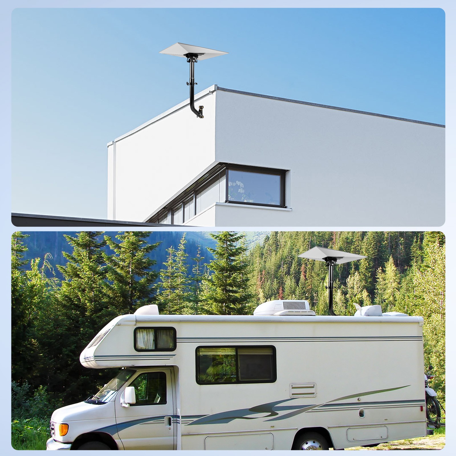 Starlink Gen 3 Mount 180° Adjustable Wall/Roof Mounting Standard Gen 3 Pipe Kit