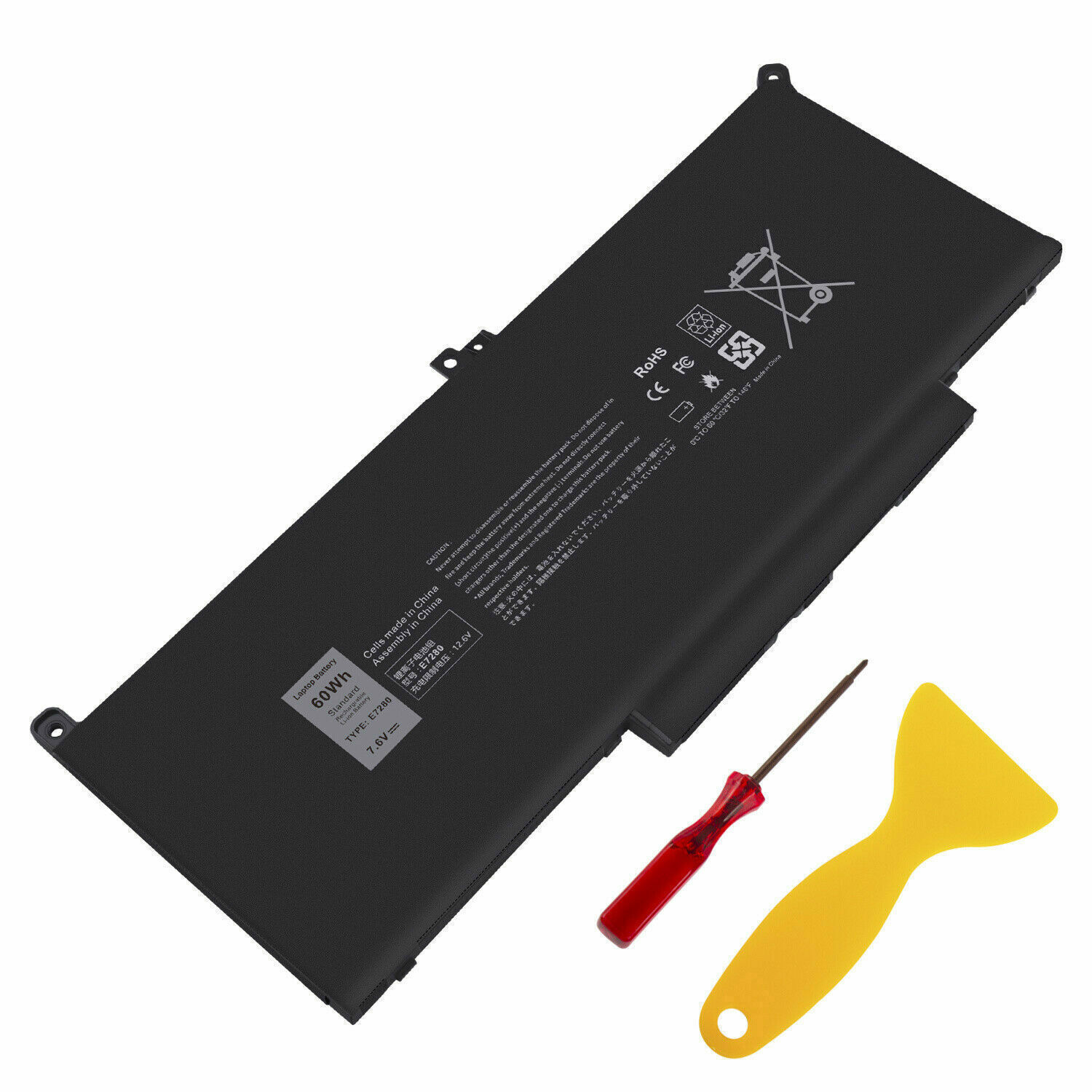 Battery DJ1J0 F3YGT For Dell Latitude 7280 7290 7380 7390 7480 7490 E7280 E7480