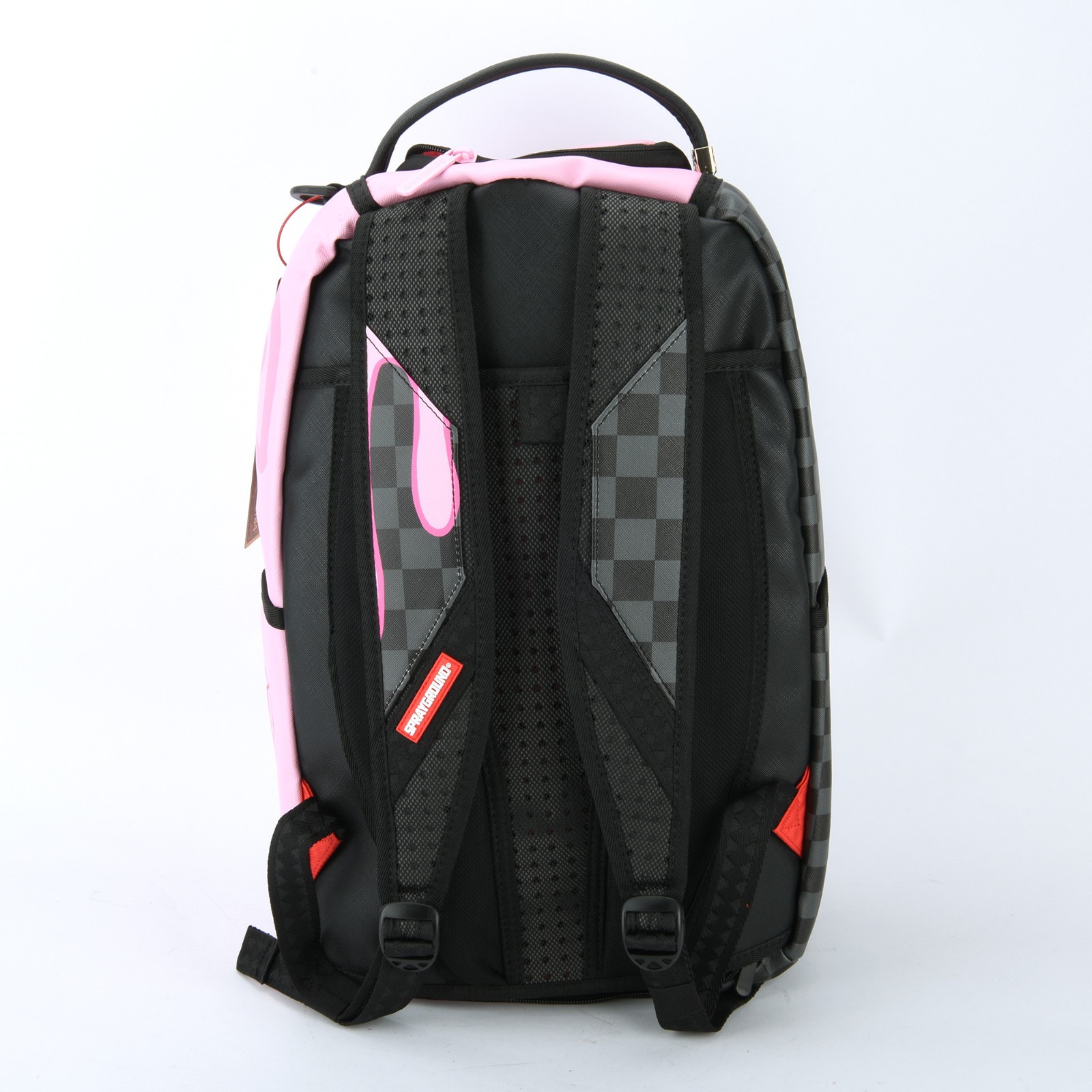 Sprayground Shark Pink Panther Pink Painter Backpack Zippered Unisex Plaid