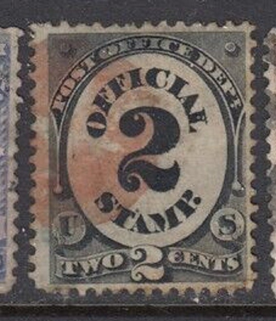 2c POST OFFICE DEPT - BANKNOTE OFFICIAL with SCARCE RED CANCEL !!