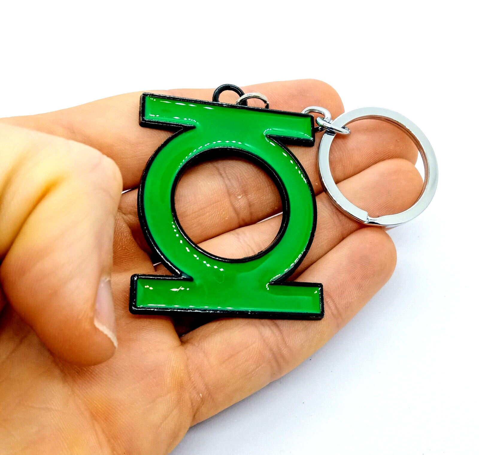 GREEN LANTERN KEYCHAIN Superhero Logo DC Comics DieCut Pendant Key Chain/Keyring