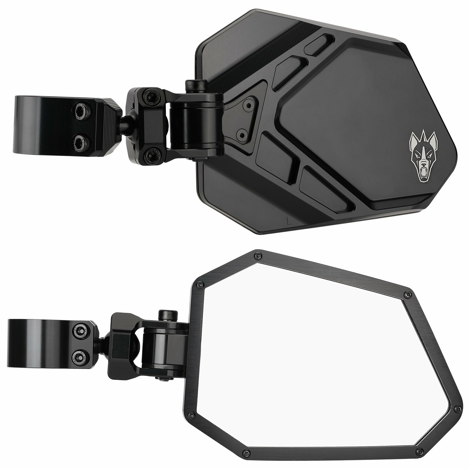 Chupacabra Offroad Cuero Pro UTV Mirrors (set of 2) for 1-3/4" OD Tube-Black