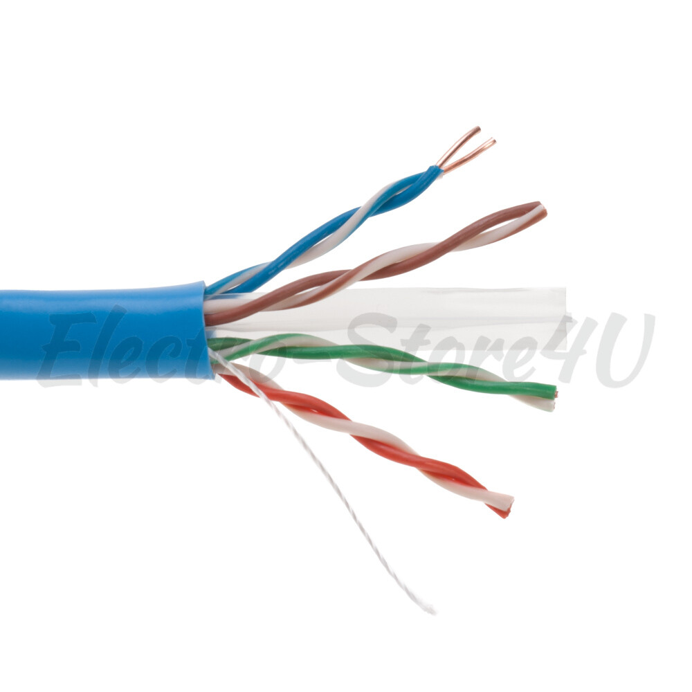 1000ft CAT5e CAT6 UTP Bulk Ethernet Cable Solid Network Wire RJ45 LAN CAT5