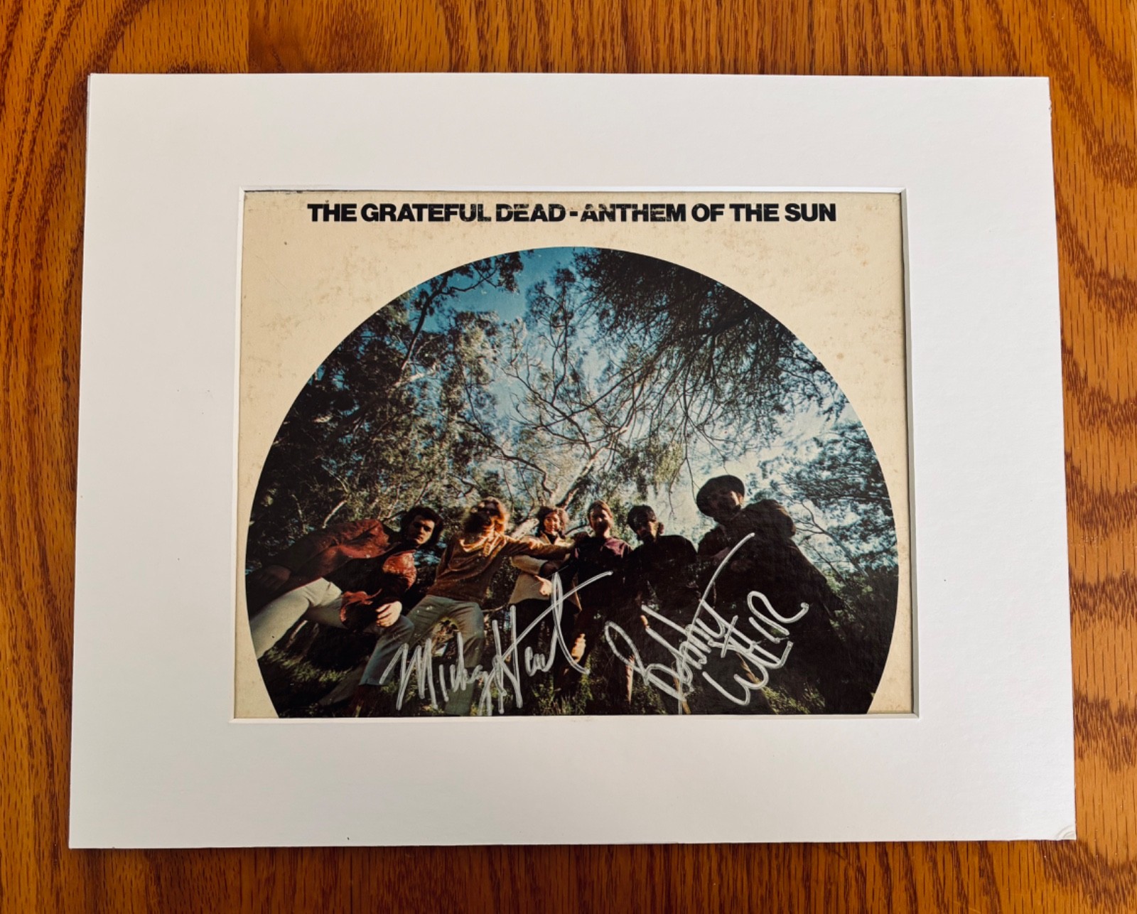 THE GRATEFUL DEAD~Bob Weir & Mickey Hart Signed ANTHEM OF THE SUN Record Flat