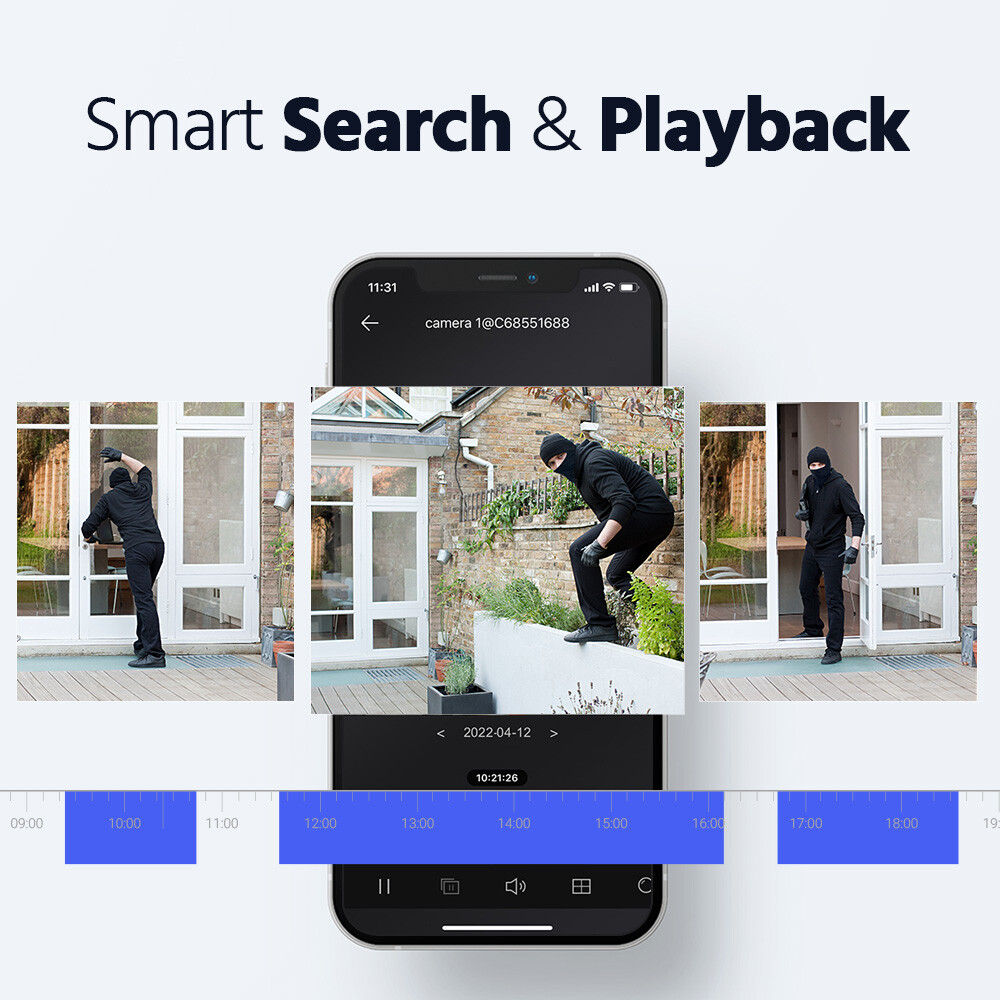 ANNKE 8CH DVR 5MP Audio Security Camera System Human Detection Color Night IP67