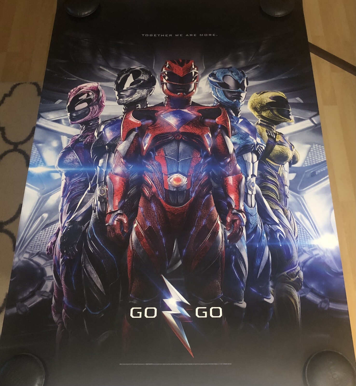POWER RANGERS Original 27x40 Movie Poster 2017 Teaser RARE VERSION GO GO