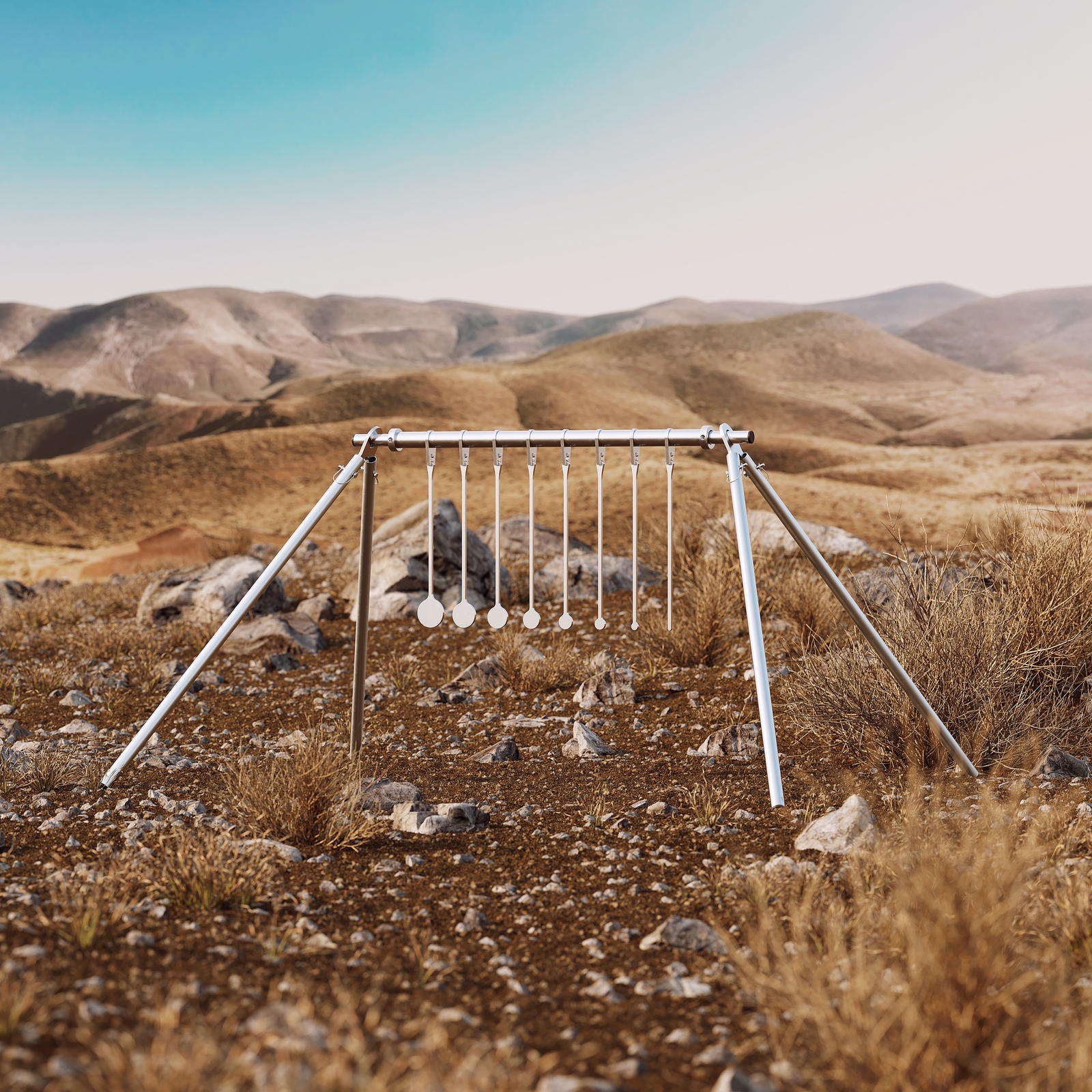 NP550 Steel 8 Spinning Targets & Gun Targets Stand Kit Target for .22 Rimfire