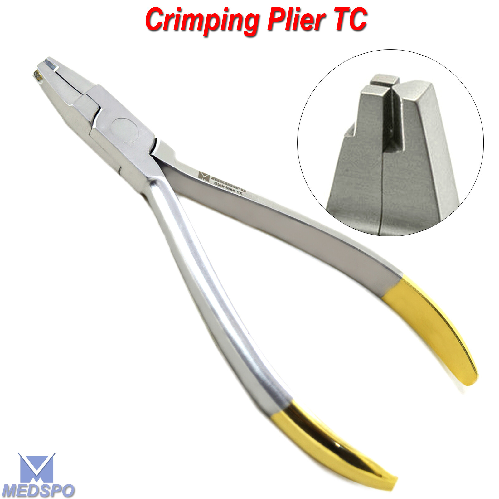 Orthodontic Crimpable Arch wire Placement Ortho Dental Hook Crimping Pliers TC