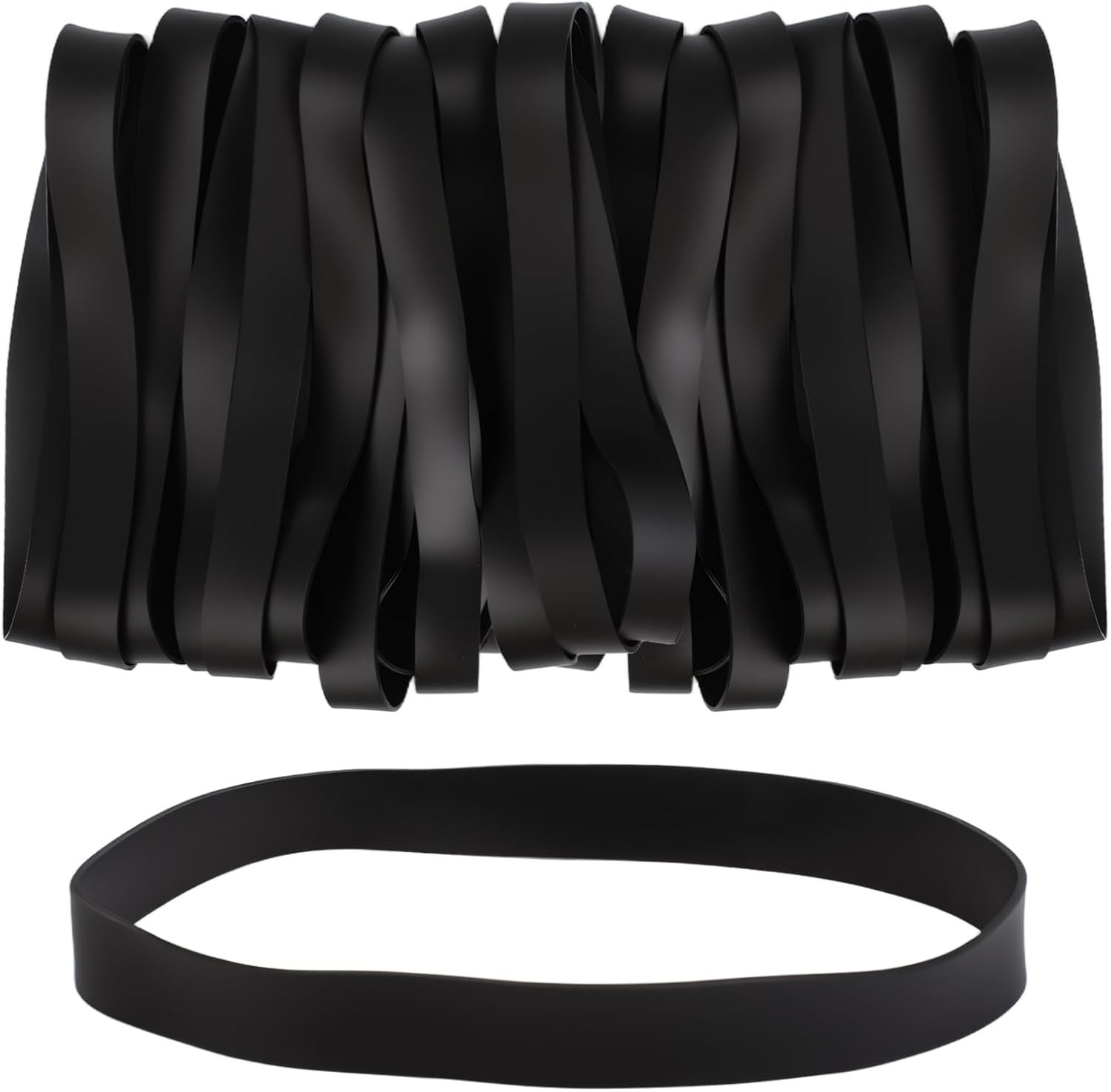 Large Rubber Bands Heavy Duty, 22 Pcs Size 107 Black Rubber Bands