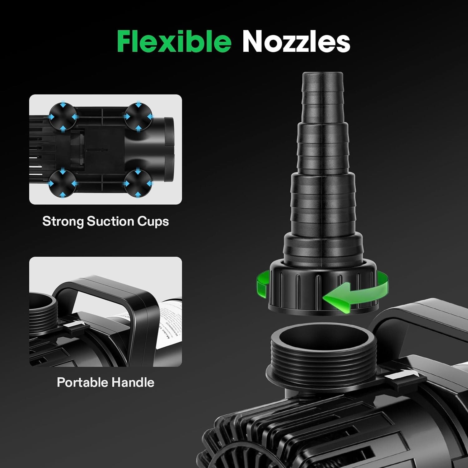 VIVOSUN 3000 GPH Submersible Water Pump 150W Pond Aquarium Pump 18FT Lift Height