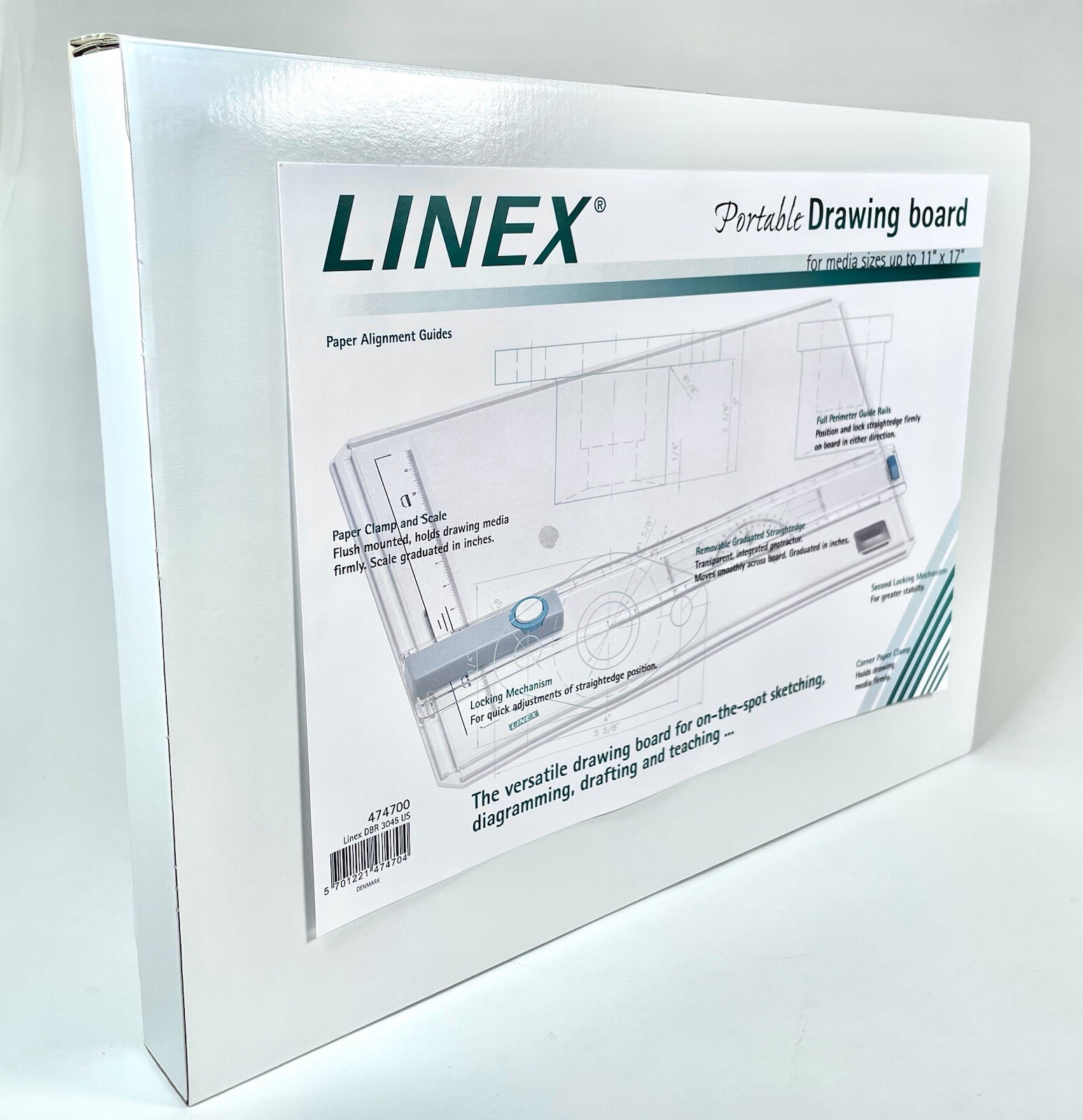 LINEX Portable Drawing Art Board Multi-Function Drafting Scale In Inches DBR3045