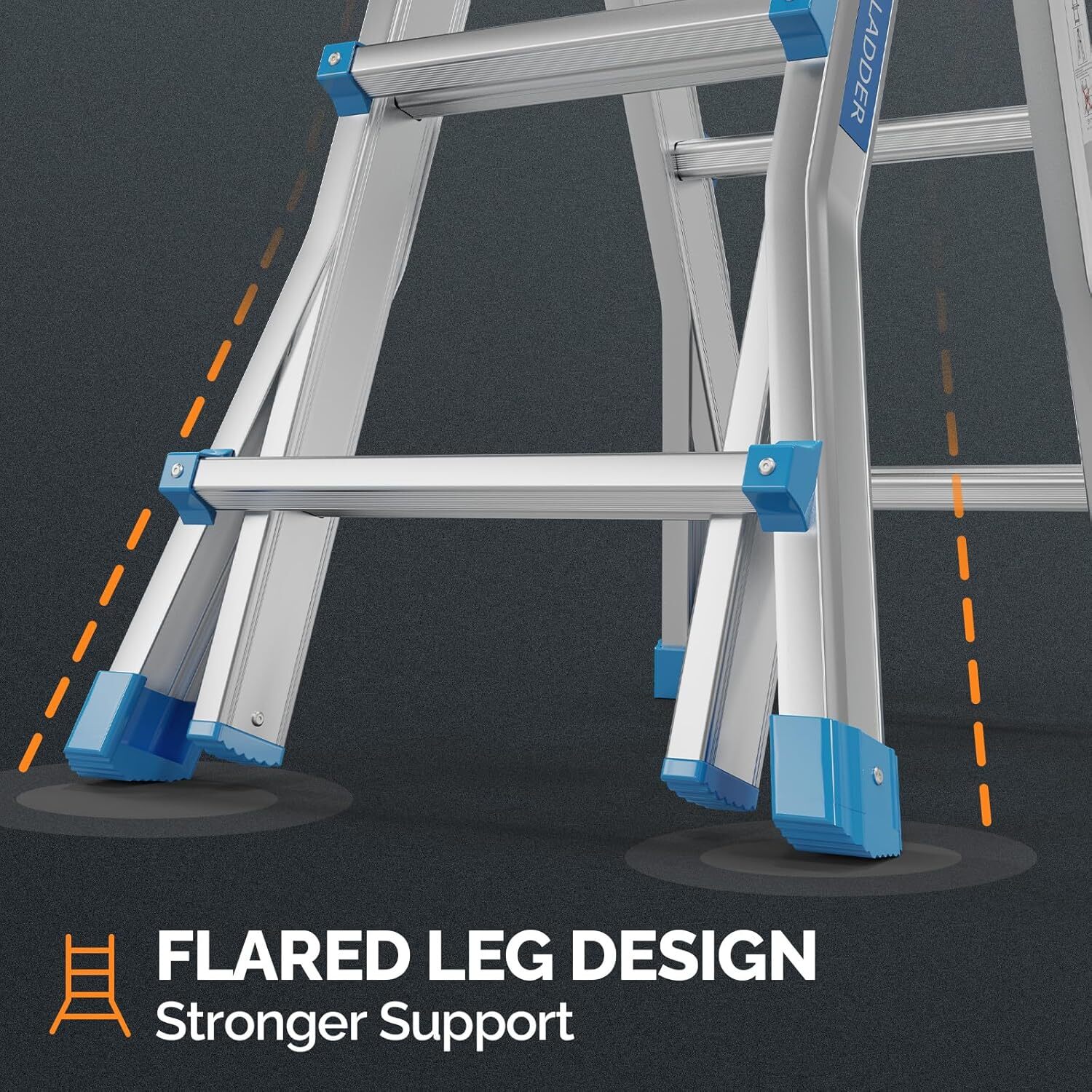 A Frame 3 Step Ladder Telescoping Ladder, 13 ft Reach Height Muti Position