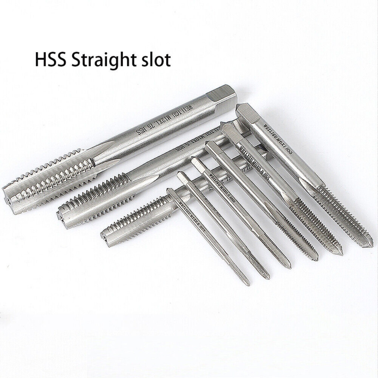 Spiral Flute Point HSS Machine Thread Taps Set TiN Coated / HSS-Co Cobalt M2-M12