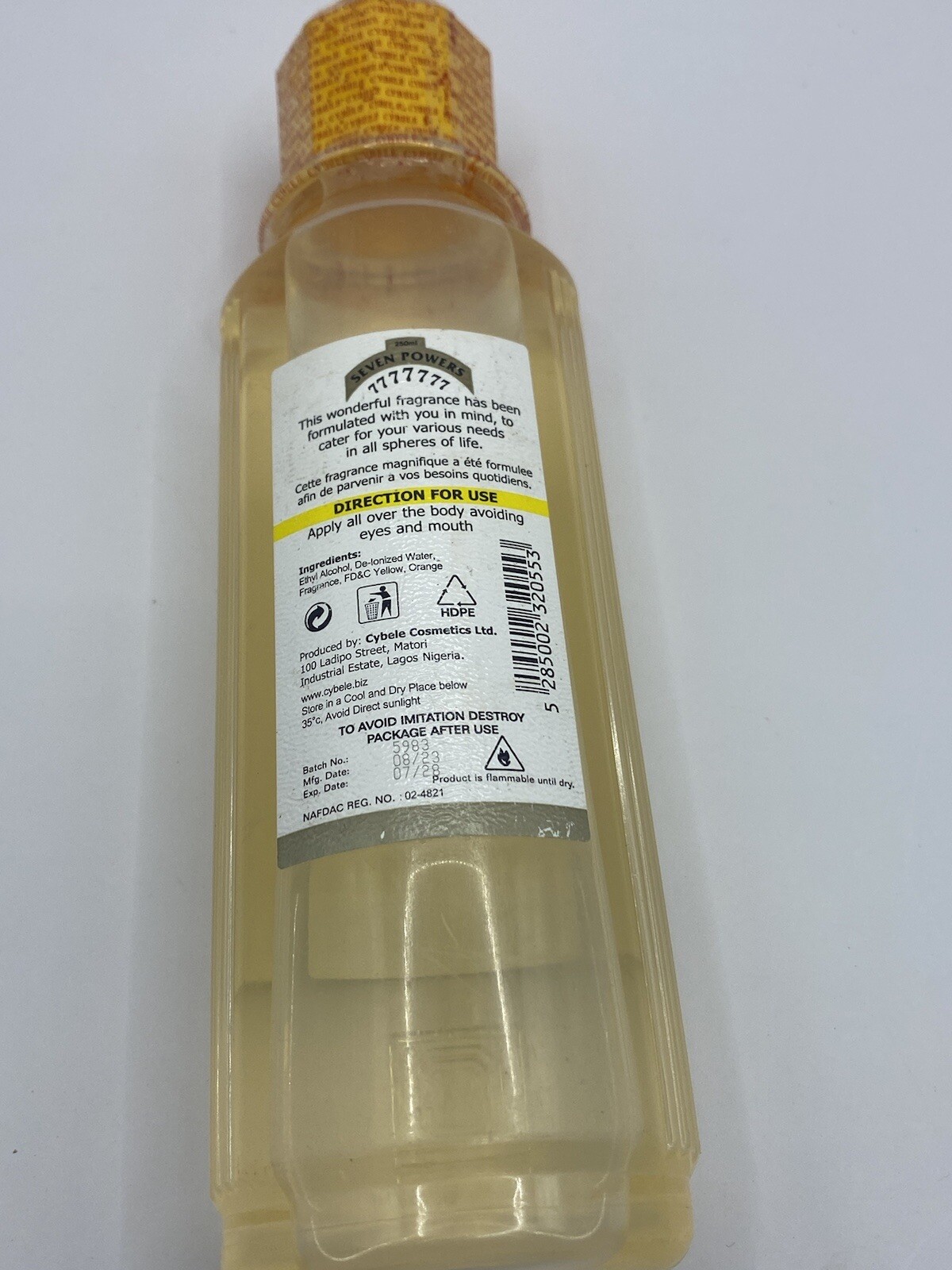 Seven Powers Spiritual Perfume 7777777. Original. 250ml