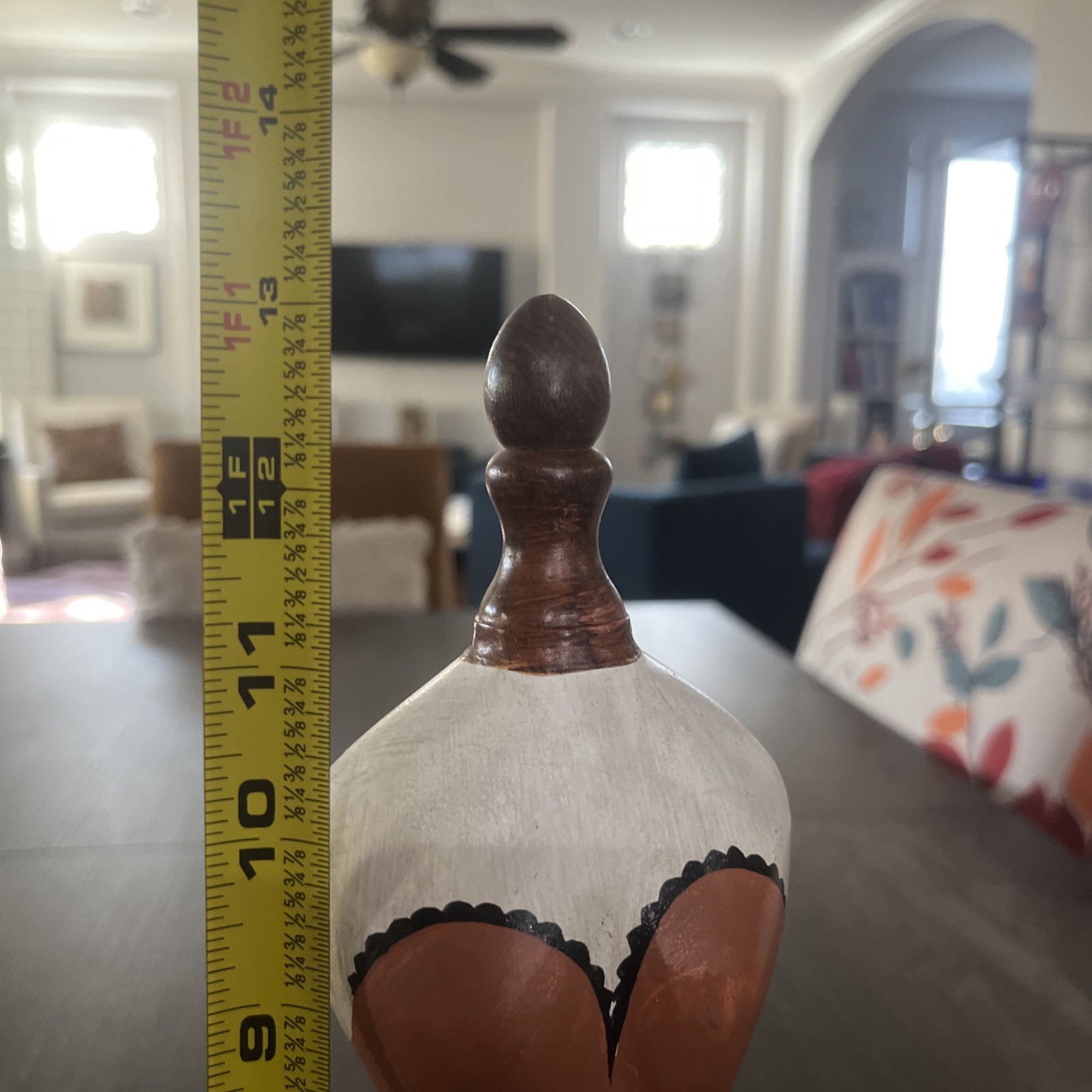 Wood Dress Form Mannequin Decor Hand Painted Lingerie Corset Style Tabletop