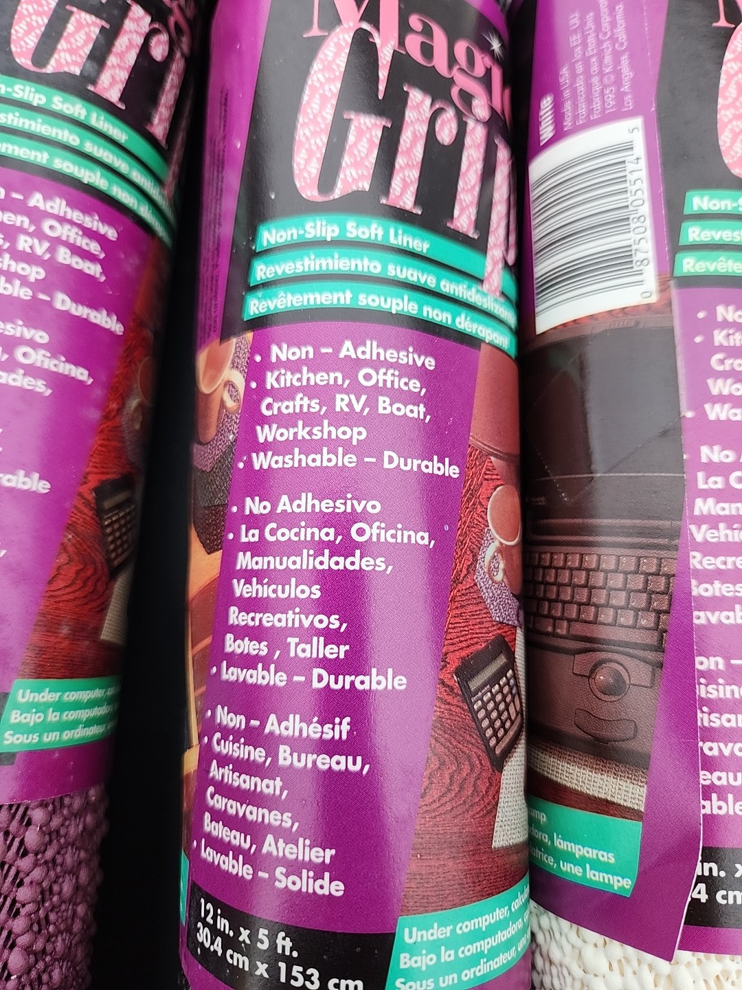 Magic Grip Shelf/ Cabinet/ Drawer Liner 5 Rolls (12" x 60") Various Colors