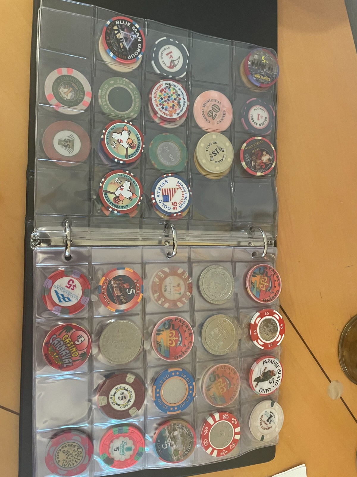 A booklet of Casino Chips