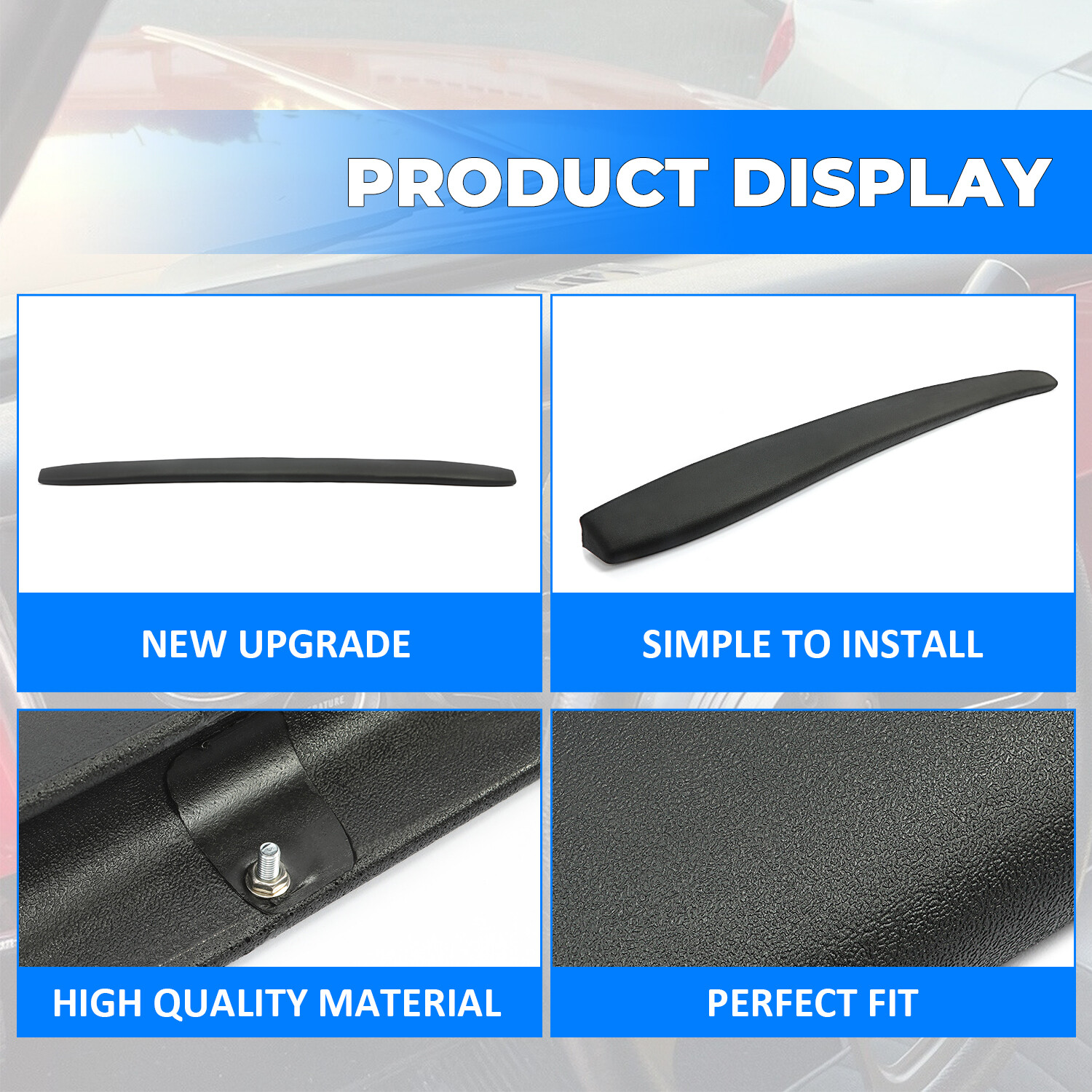 FOR 1967-1972 Chevy / GMC C10 Truck Dash Pad Cover- Black 67 68 69 70 71 72