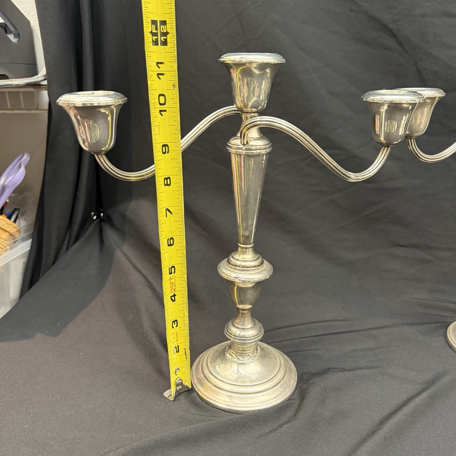 Vintage Gorham Sterling Silver Candelabra Pair 11.5”
