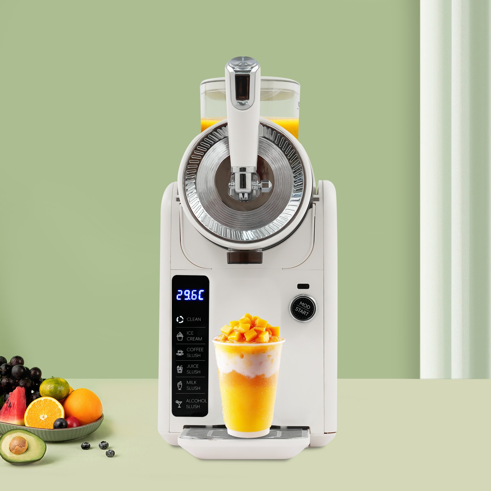 1.8L/0.48 Gallon Shaved Ice Machine Frozen Drink Machine Electric Tabletop 185W