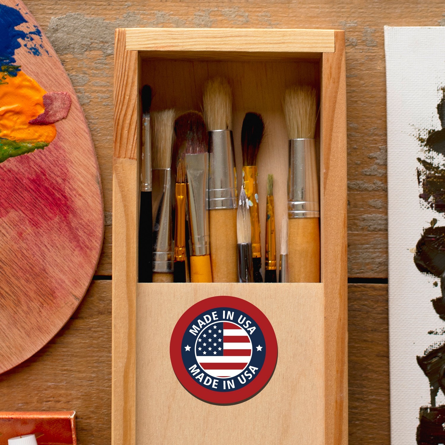 Made in USA Stickers – Round Labels for Small Business Packaging, Easy Peel