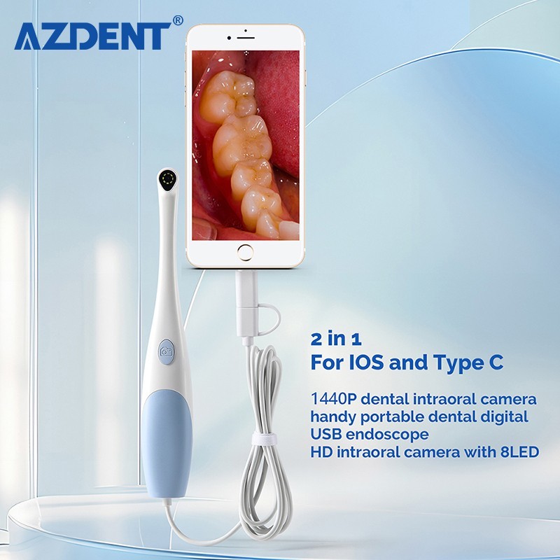 Dental HD USB Intraoral Camera Imaging Intra Oral Endoscope 8 LED 1440P