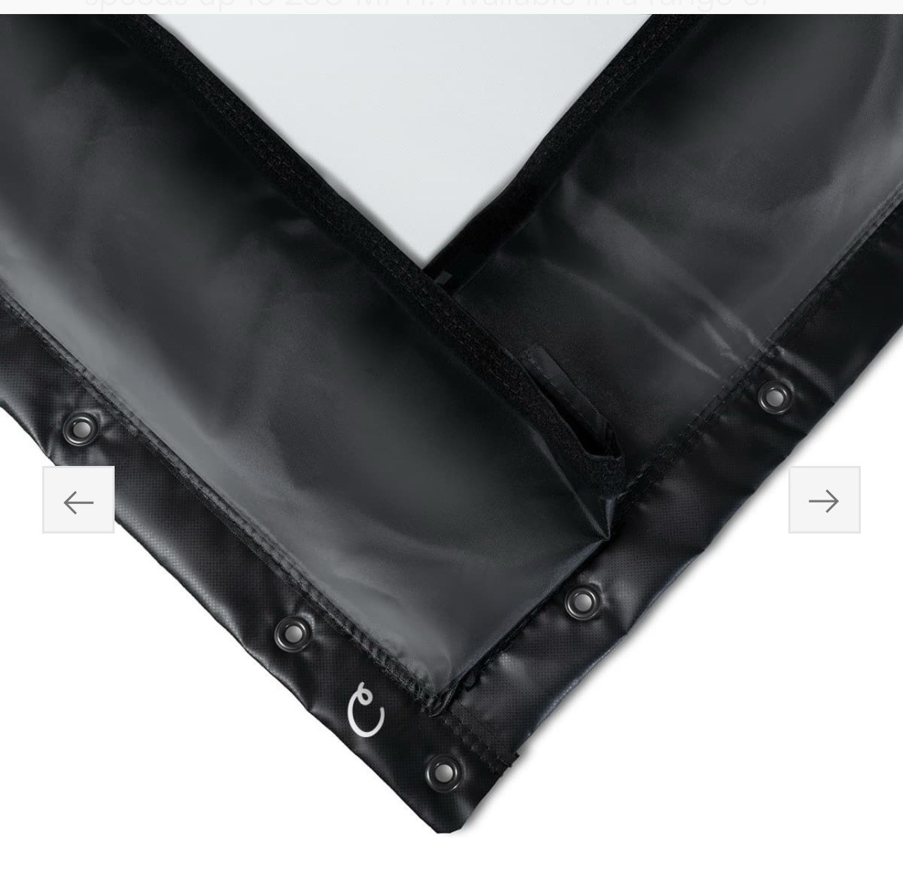 Carl's Place 96”x 96” Preffered Impact Screen W/ Black Vinyl Edges And Grommets