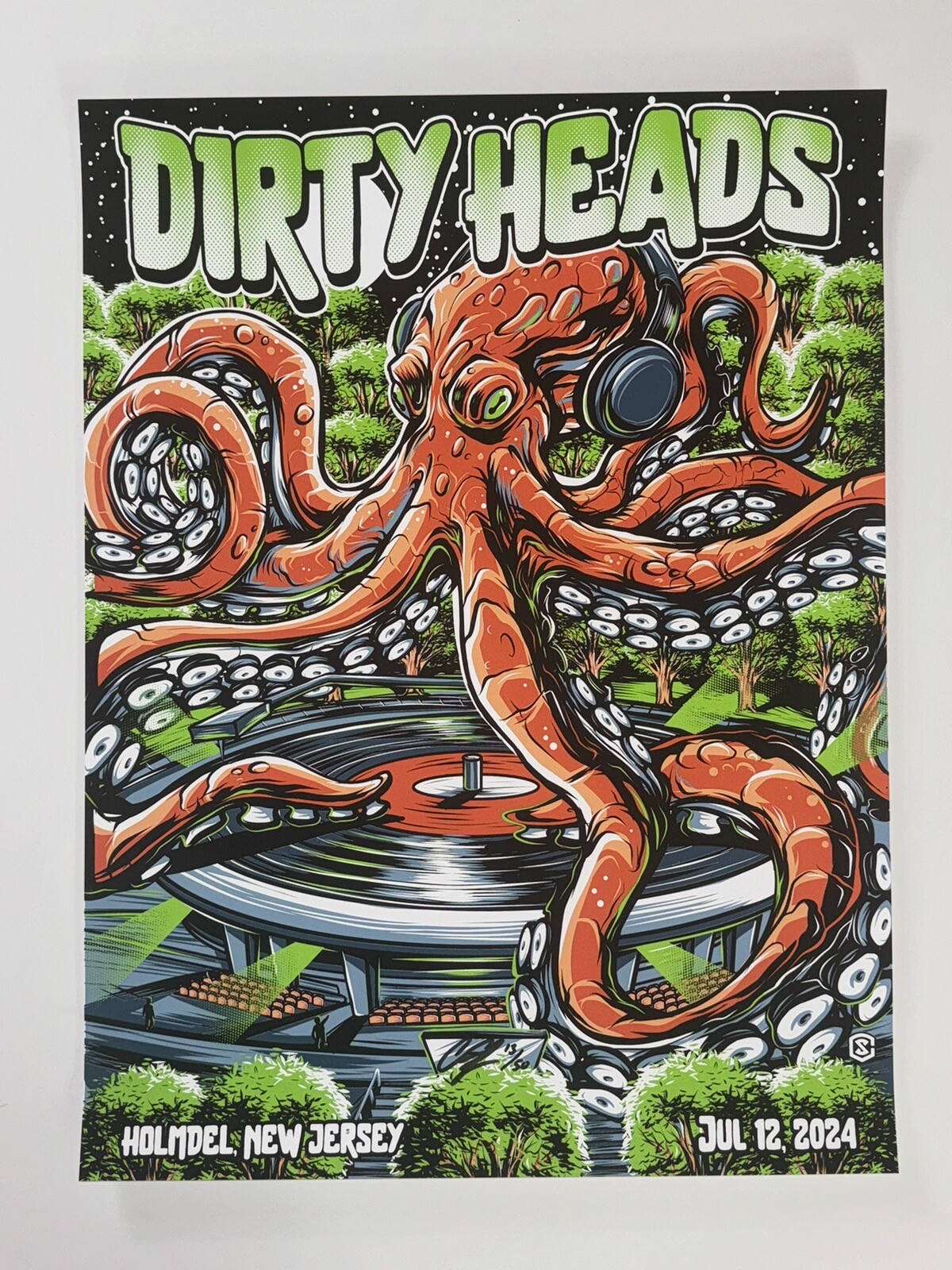 Dirty Heads Poster Holmdel NJ 2024 Official Silkscreen Low Run S/N Schuyler