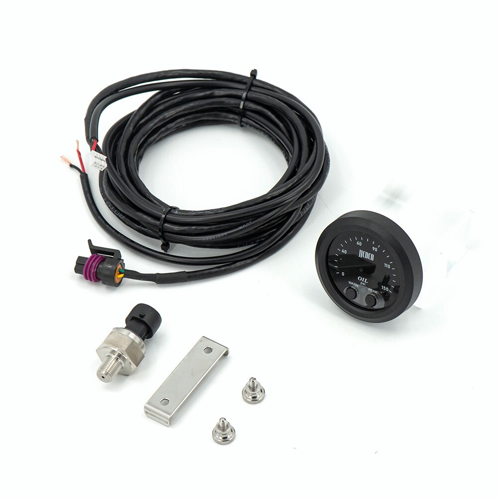 2" 52mm Oil Pressure Gauge with 1/8 Npt Sensor Red Display Digital 0-150psi