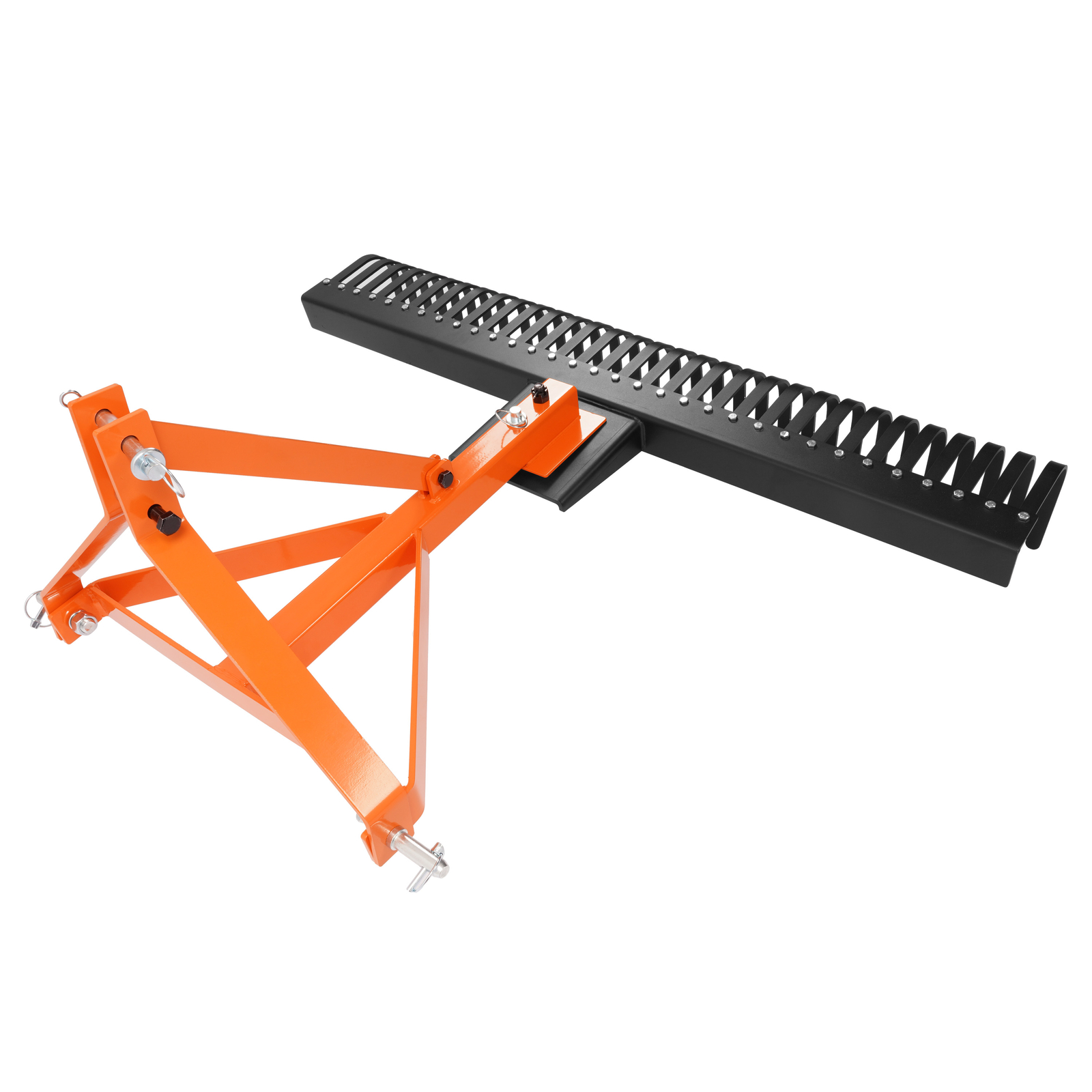 3-Point Landscape Rock Rake 60" Garden Tool For Cat 1 Tractor 360° Grass Comb