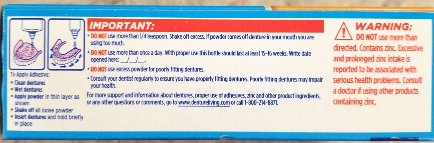 Fixodent Denture POWDER Extra Hold 2.70 oz ( 6 Pack )