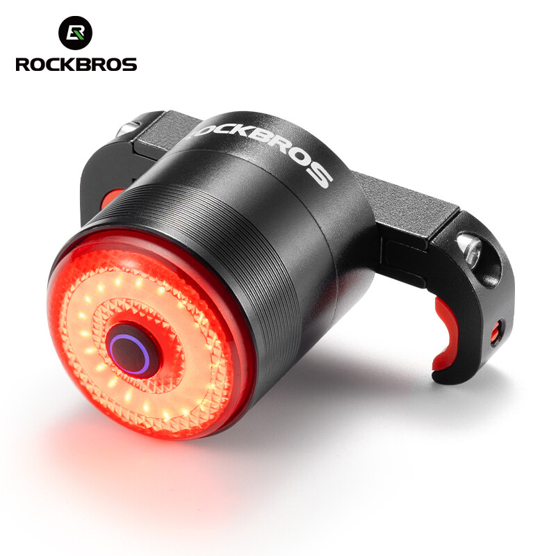 ROCKBROS Smart Brake Taillight LED Bike Taillight Bicycle Rear Seat Light USB-C